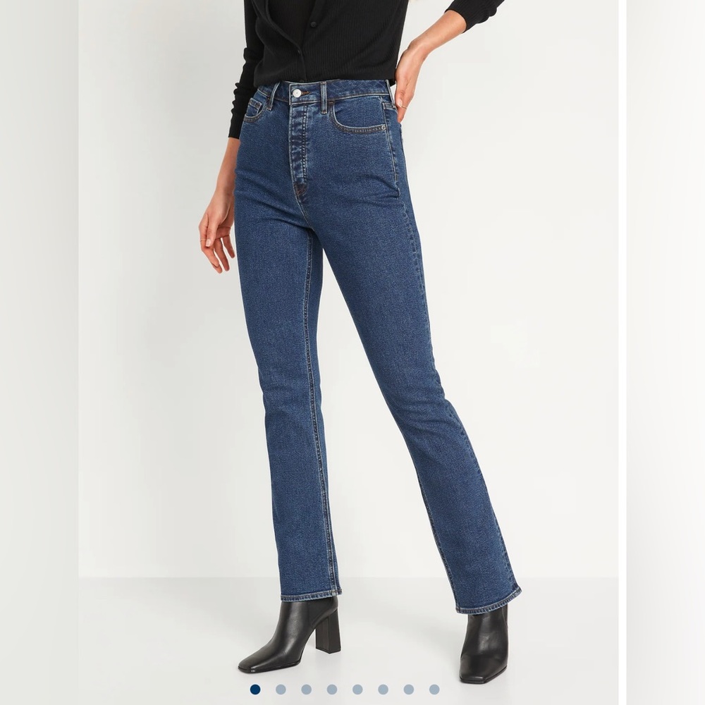 Old Navy Extra High-Waisted Button-Fly Kicker Boot-Cut Jeans